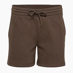 Aritzia TNA Cozy Fleece Boyfriend 5” Shorts — Medium GD Rich Mocha Brown